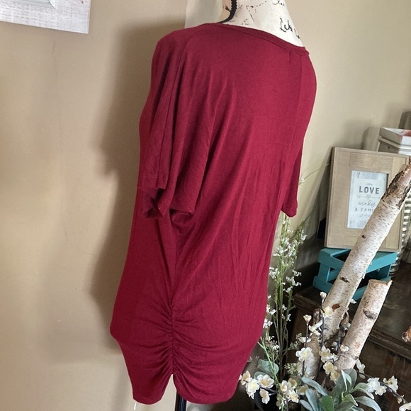 Johnny shirt red shirt sleeve M crinkle sides - Picture 6 of 9